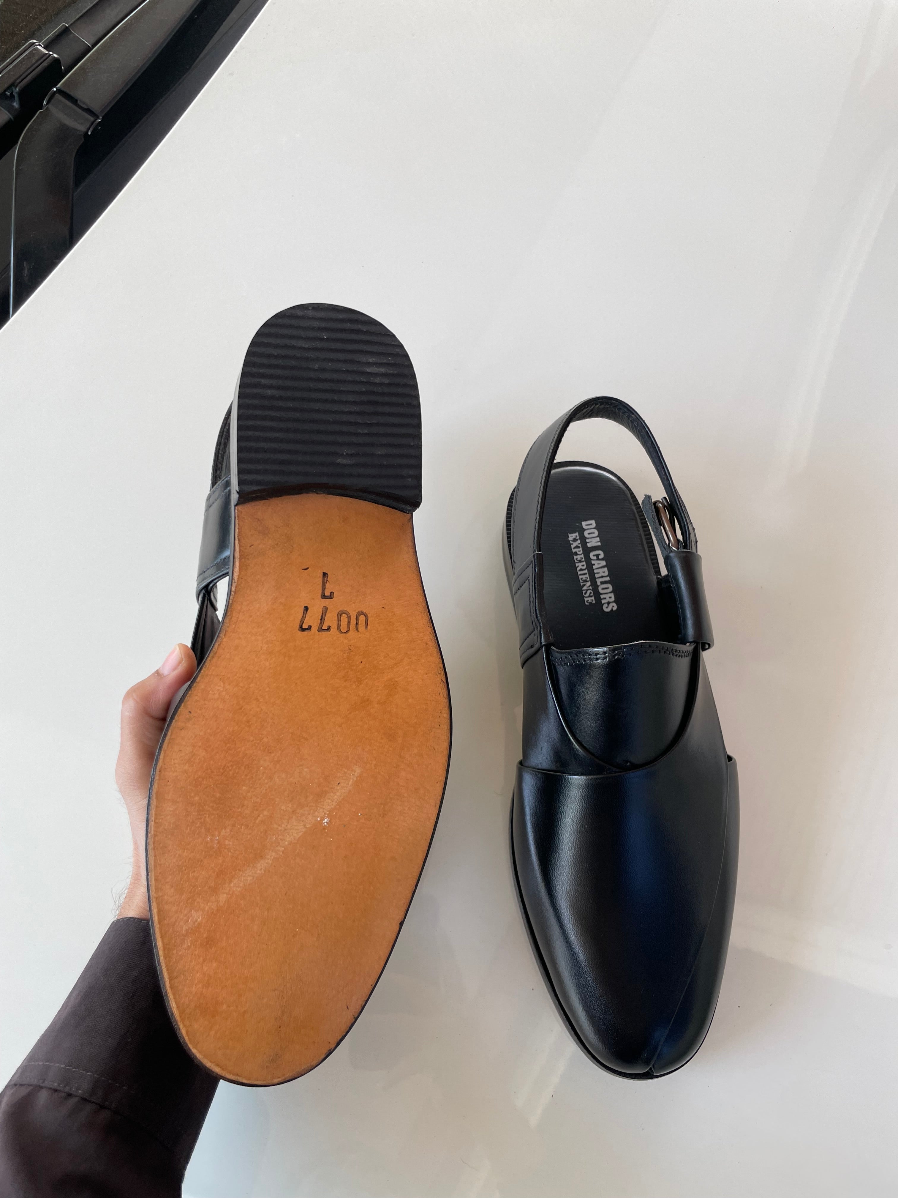 Formal leather peshwari