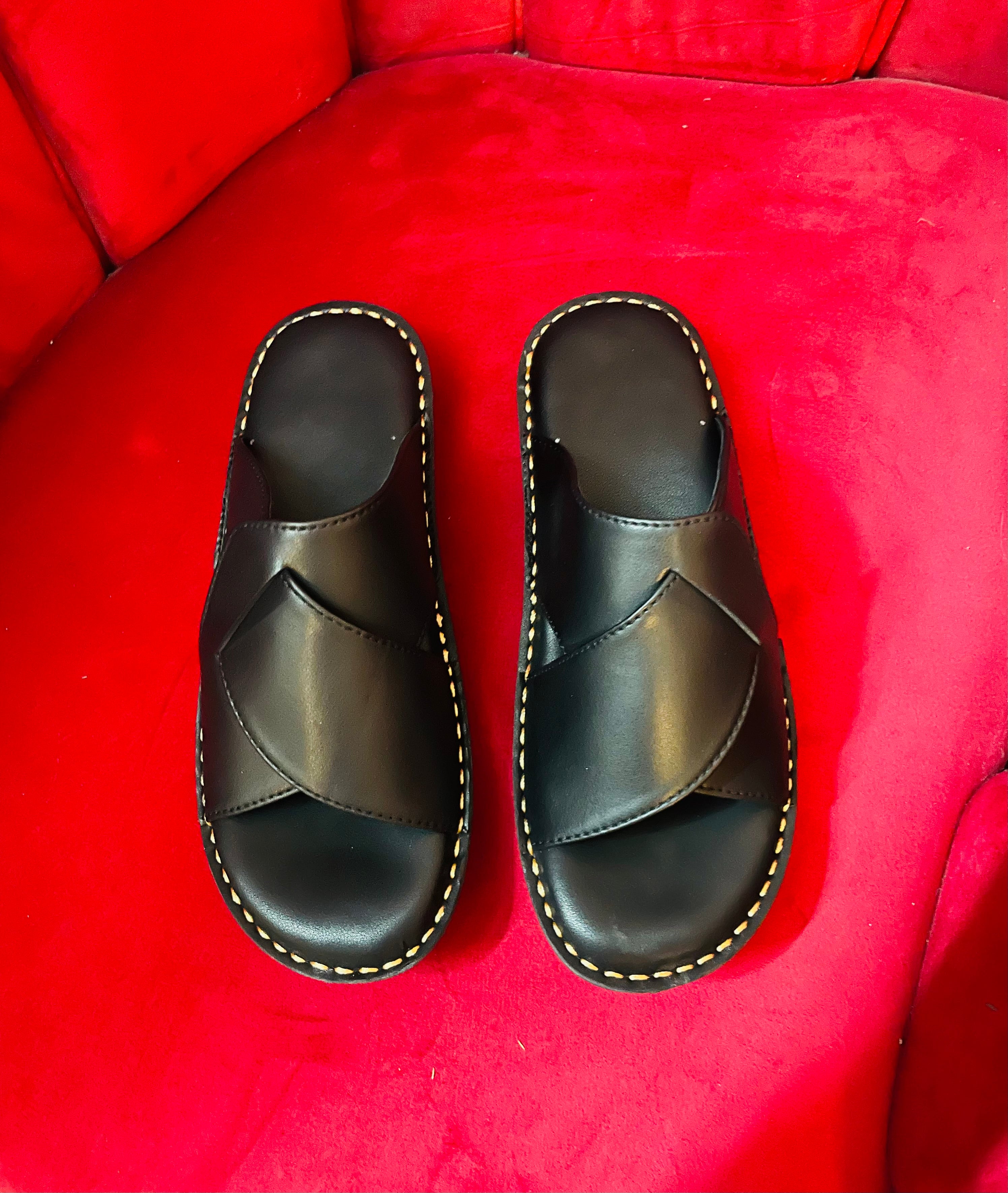 Leather slipper
