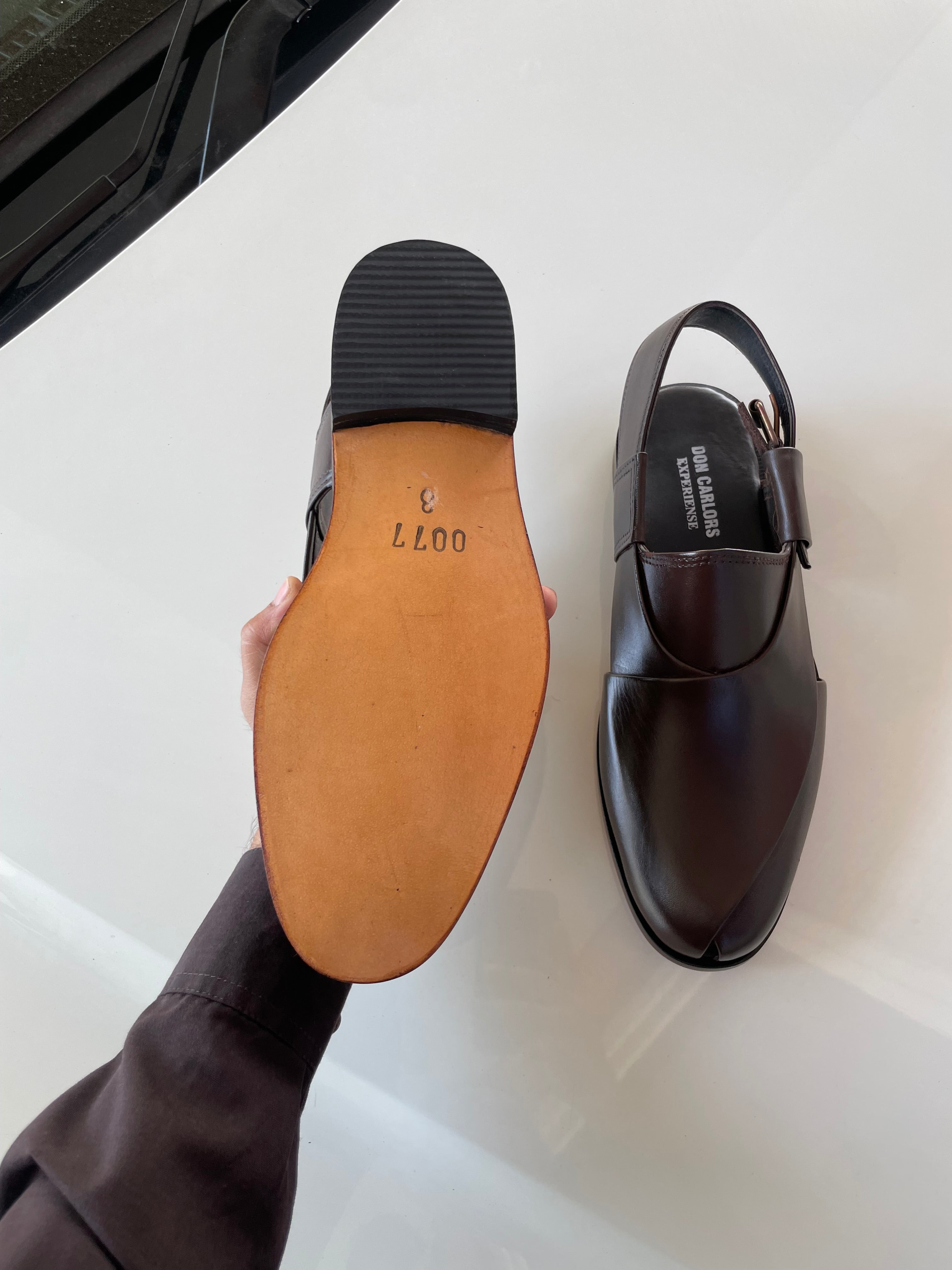 Formal leather peshwari bown