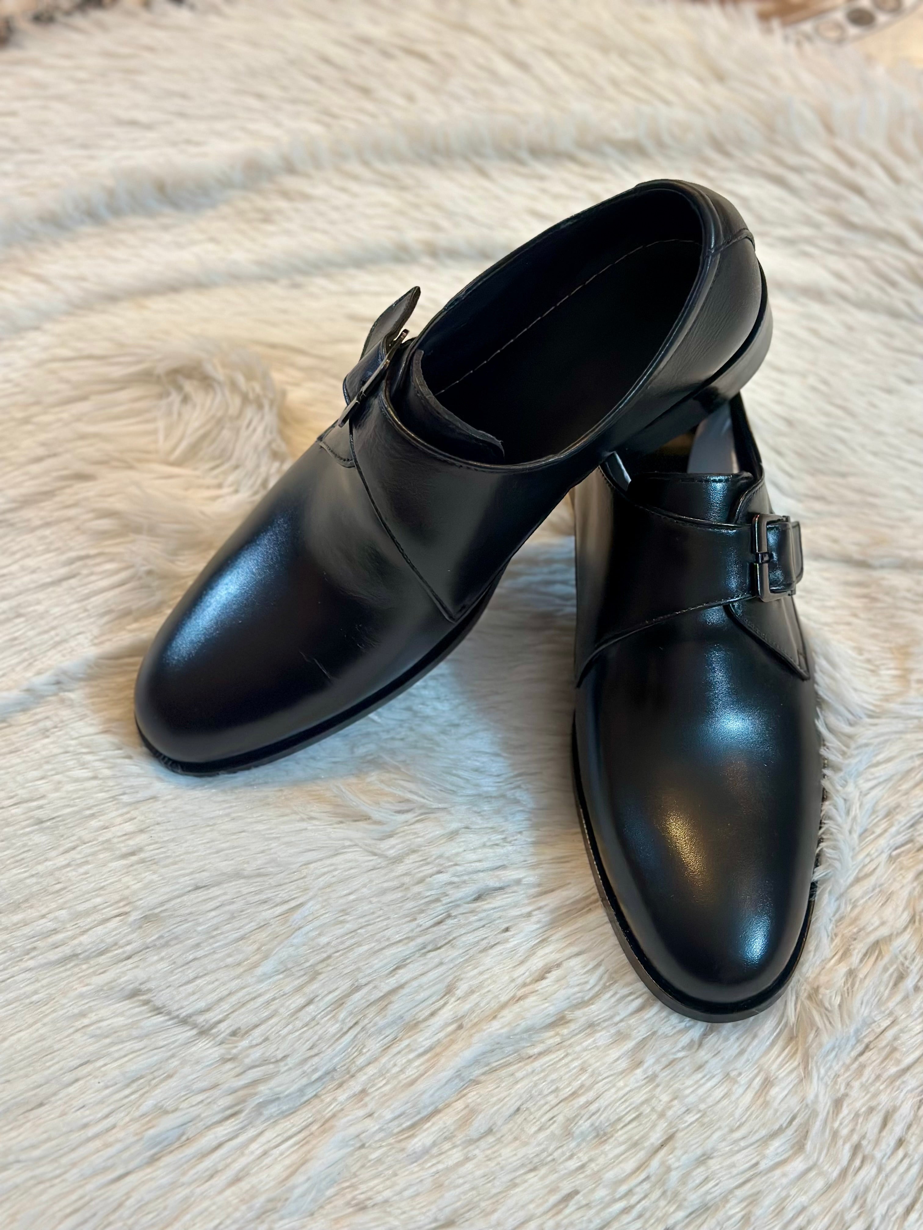 Totally leather side bakle(black)