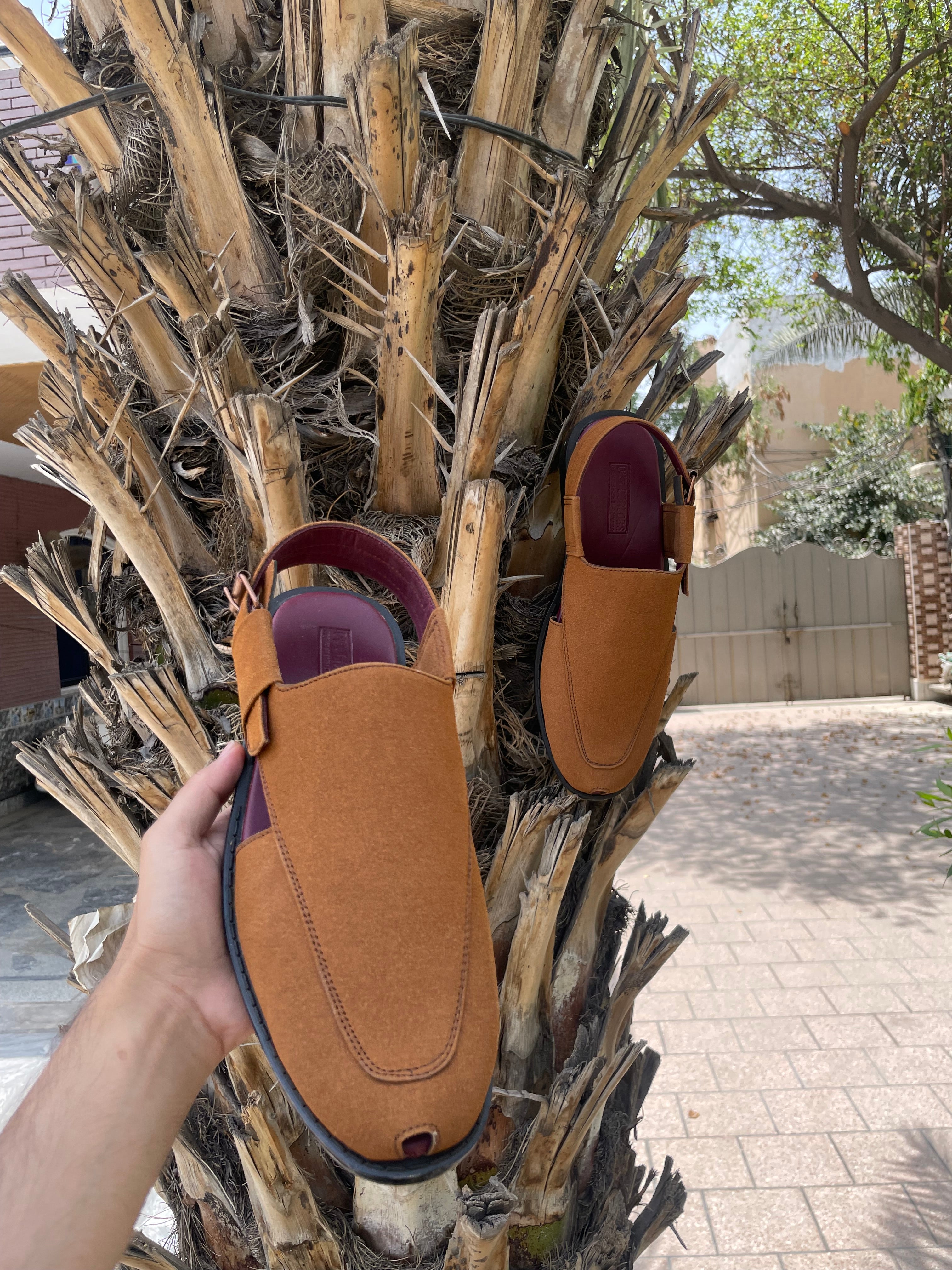 Suede leather peshwari