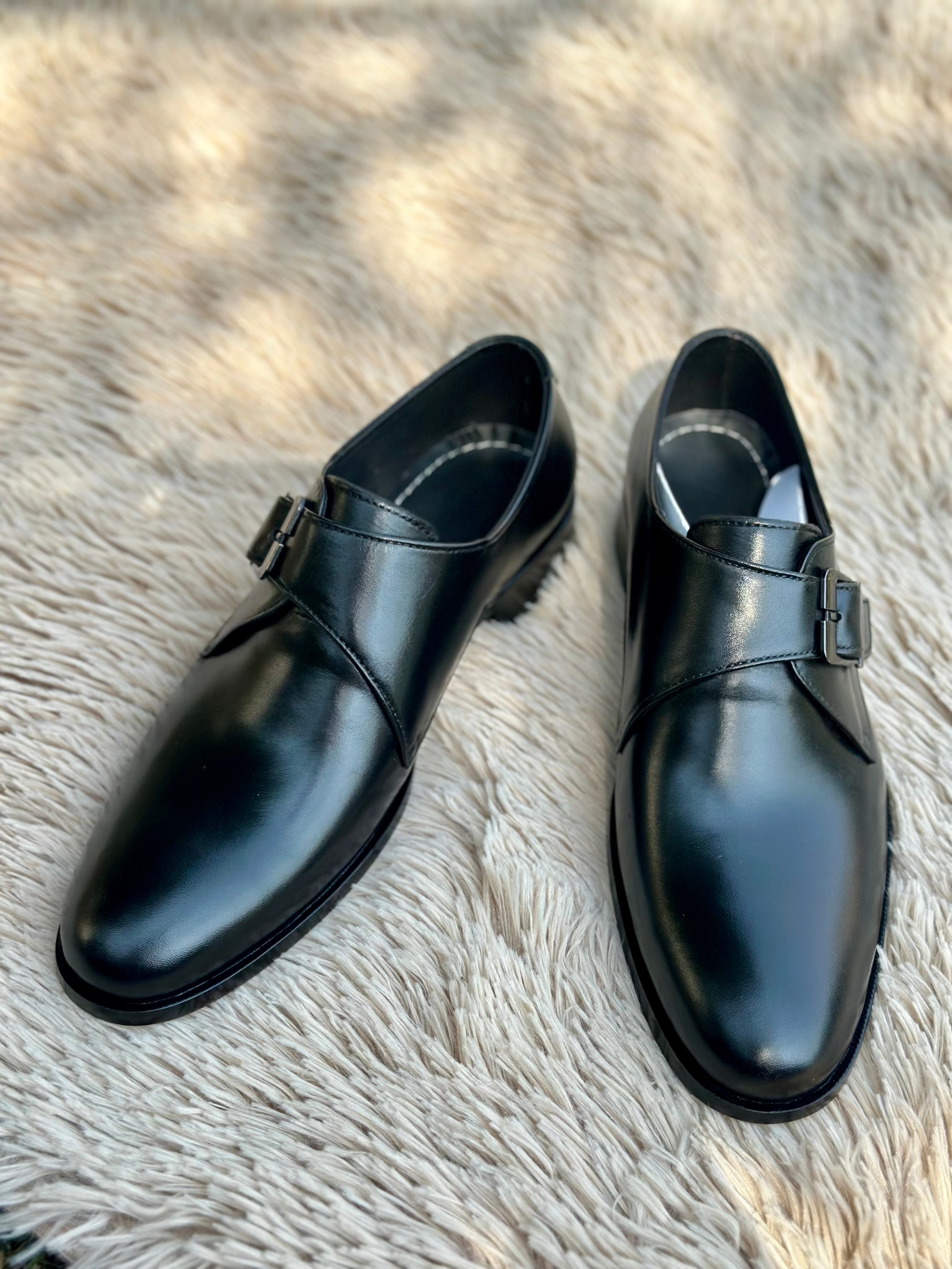 Totally leather side bakle(black)