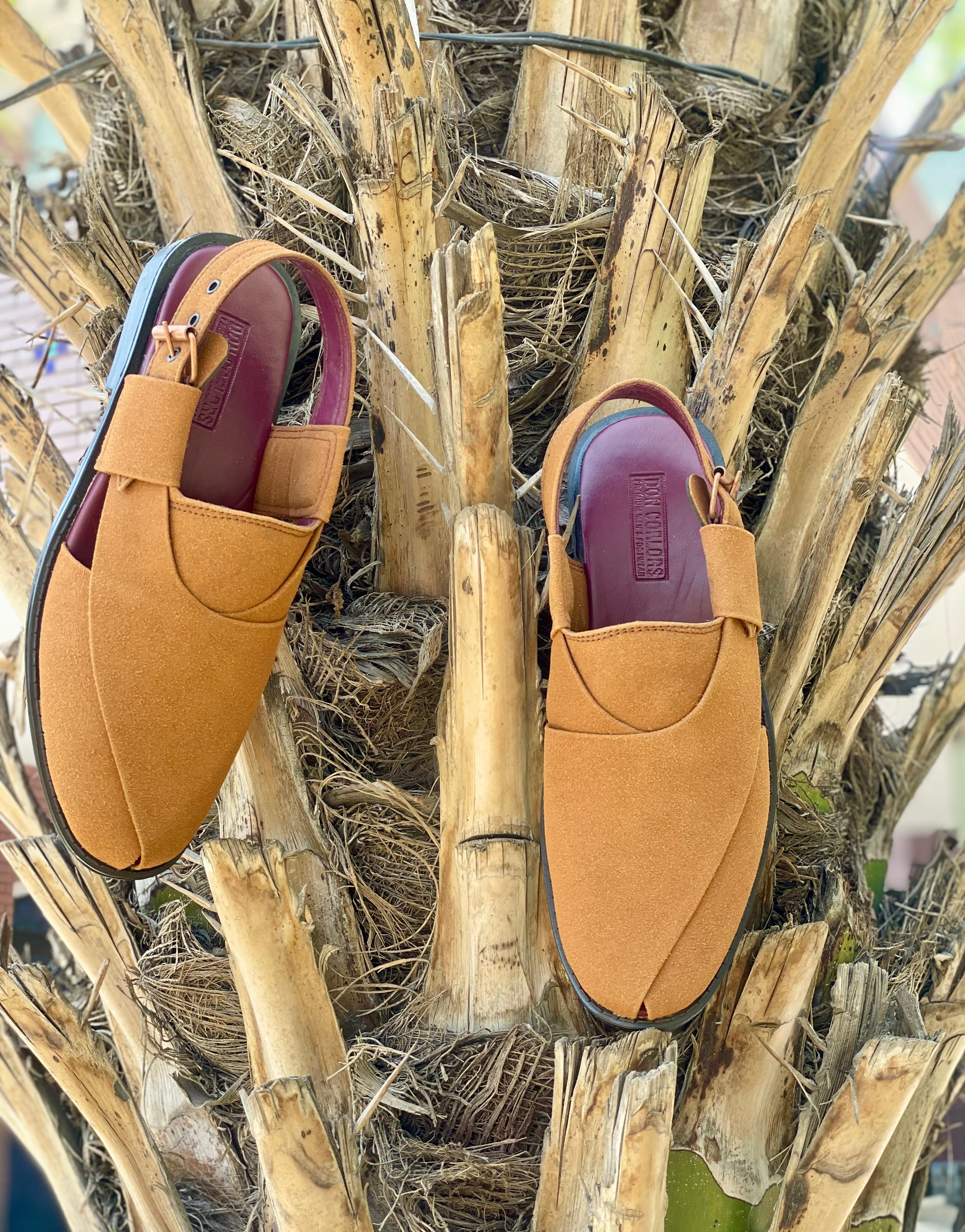 Suede handmade peshwari