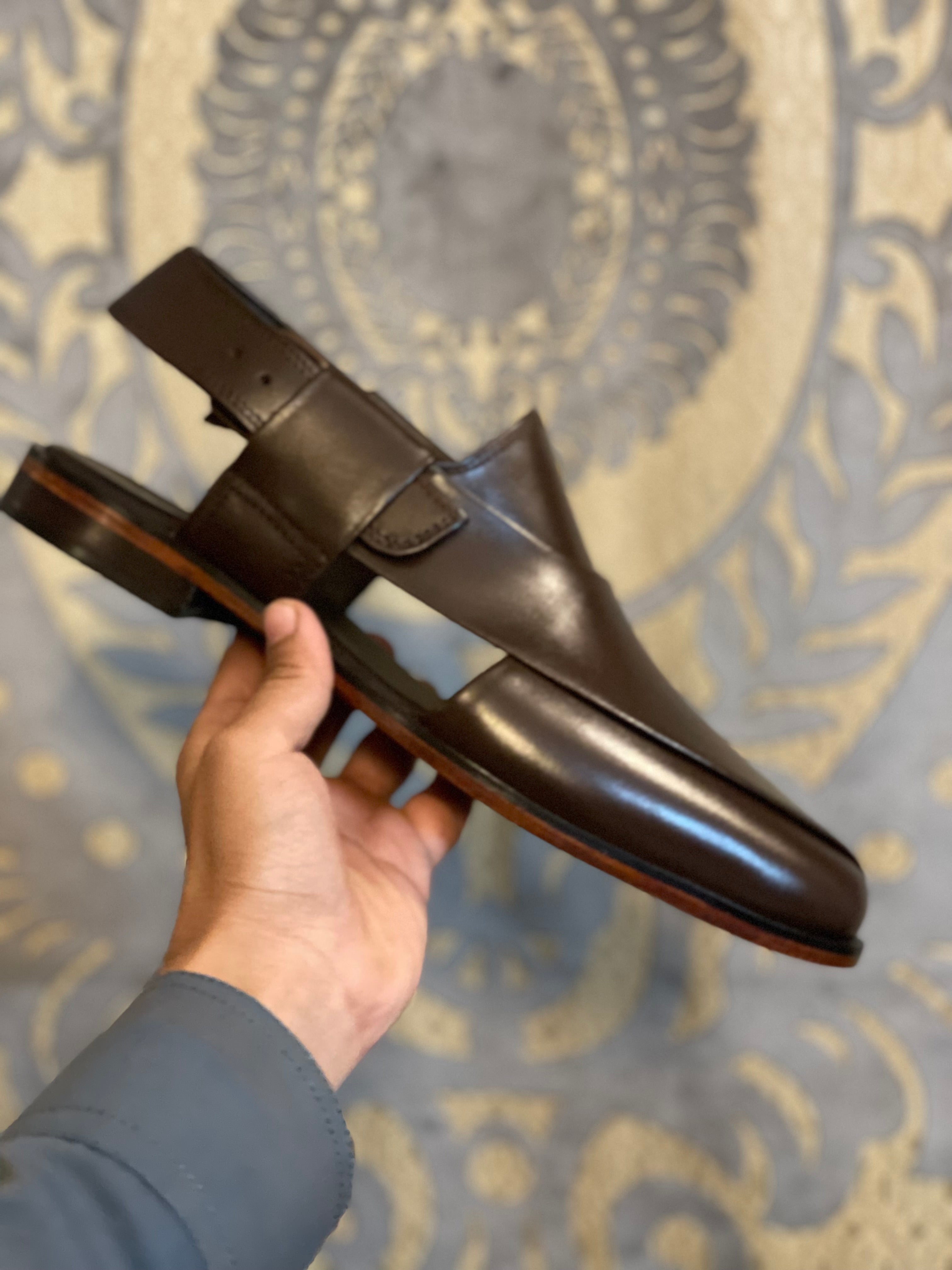 Formal leather peshwari bown