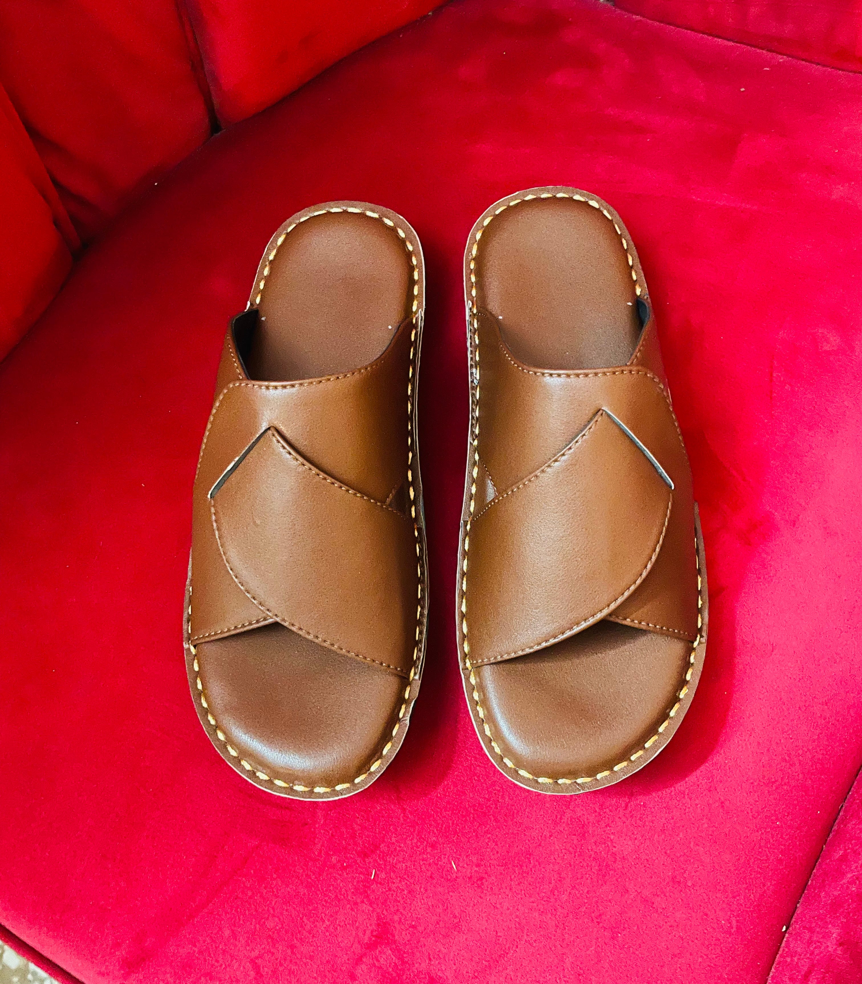 Leather slipper