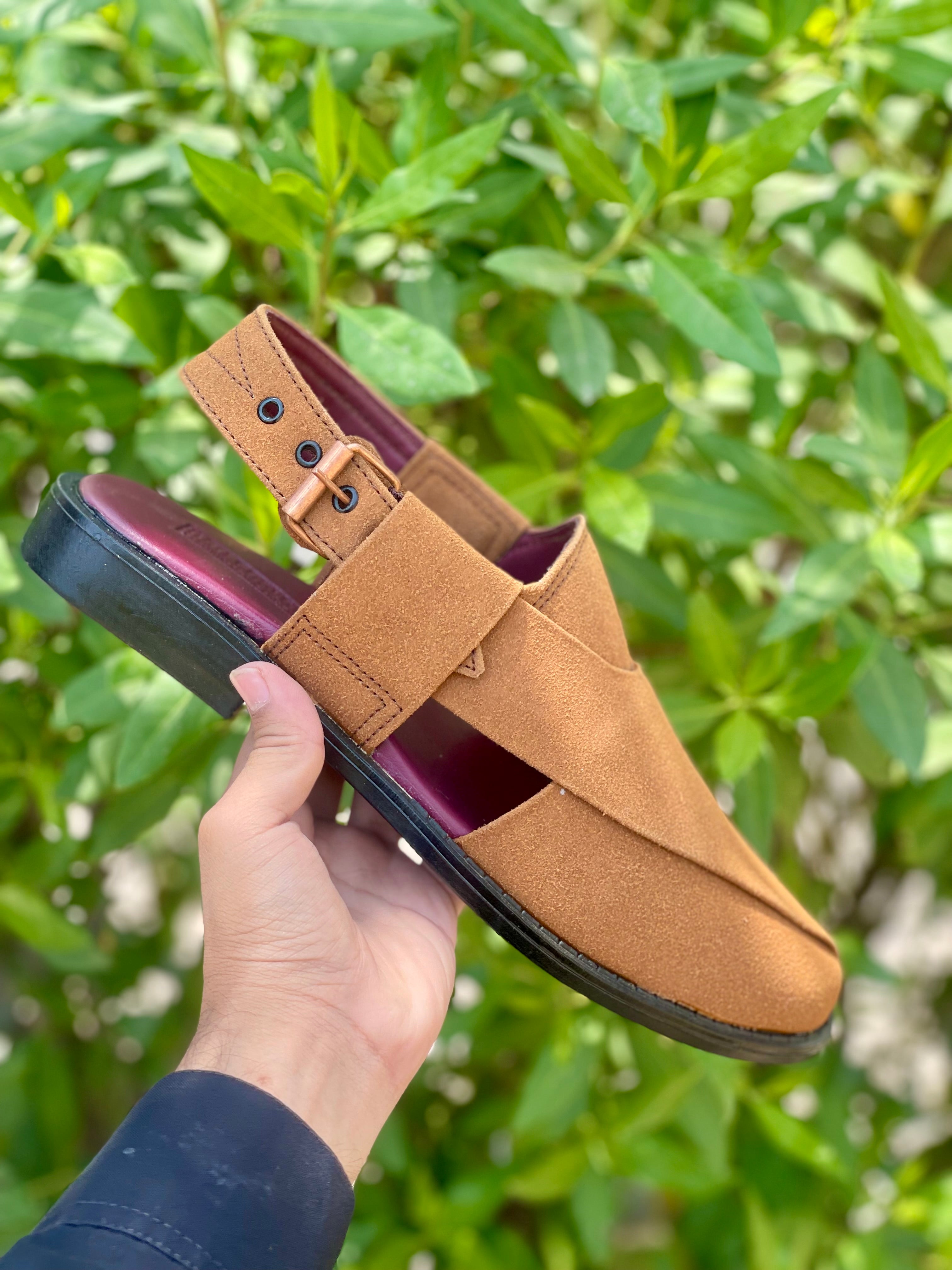 Suede handmade peshwari